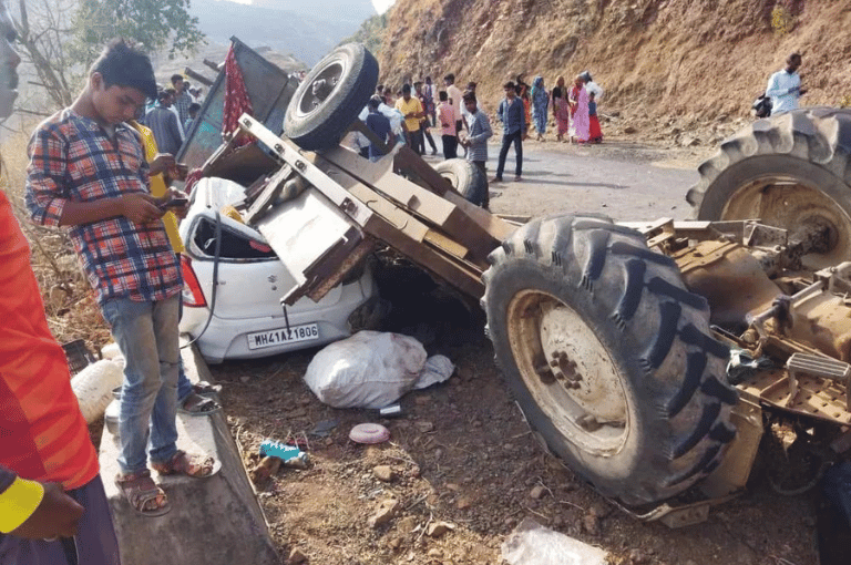 तीन वाहनाचा एकमेकांना धडकून अपघात, दोन ठार; तिघे जखमी